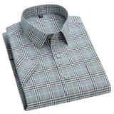 Camisa Intemporal de manga corta de algodón para Hombre – Marino