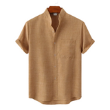 Camisa de Lino de Manga Corta Venecia