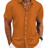 Camisa Intemporal de manga corta en algodón premium para Hombre