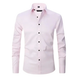 Camisa stretch antiarrugas de algodón premium para Hombre – Blanco