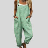 Blommig Latzhose Mintgrön