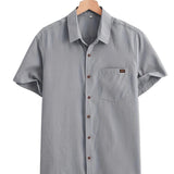 Camisa casual de manga corta de algodón para Hombre