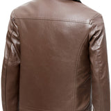 Chaqueta de Cuero Elegante con Forro de Fleece