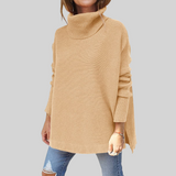 Matilda | Oversized polotröja i mjuk kabelstickning