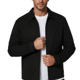 Chaqueta de Ante Negra para Hombres – Ropa de Exterior Casual Moderna
