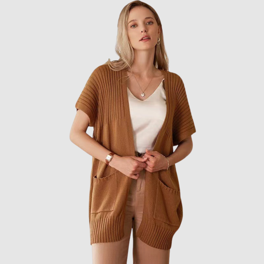 Jasmína – Lätt flätstickad cardigan – bild 5