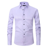 Camisa stretch antiarrugas de algodón premium para Hombre – Blanco