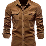 Camisa premium de algodón para Hombre – Rojo