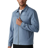 Chaqueta de Ante Azul Claro para Hombres – Elegante y Universal para el Día a Día