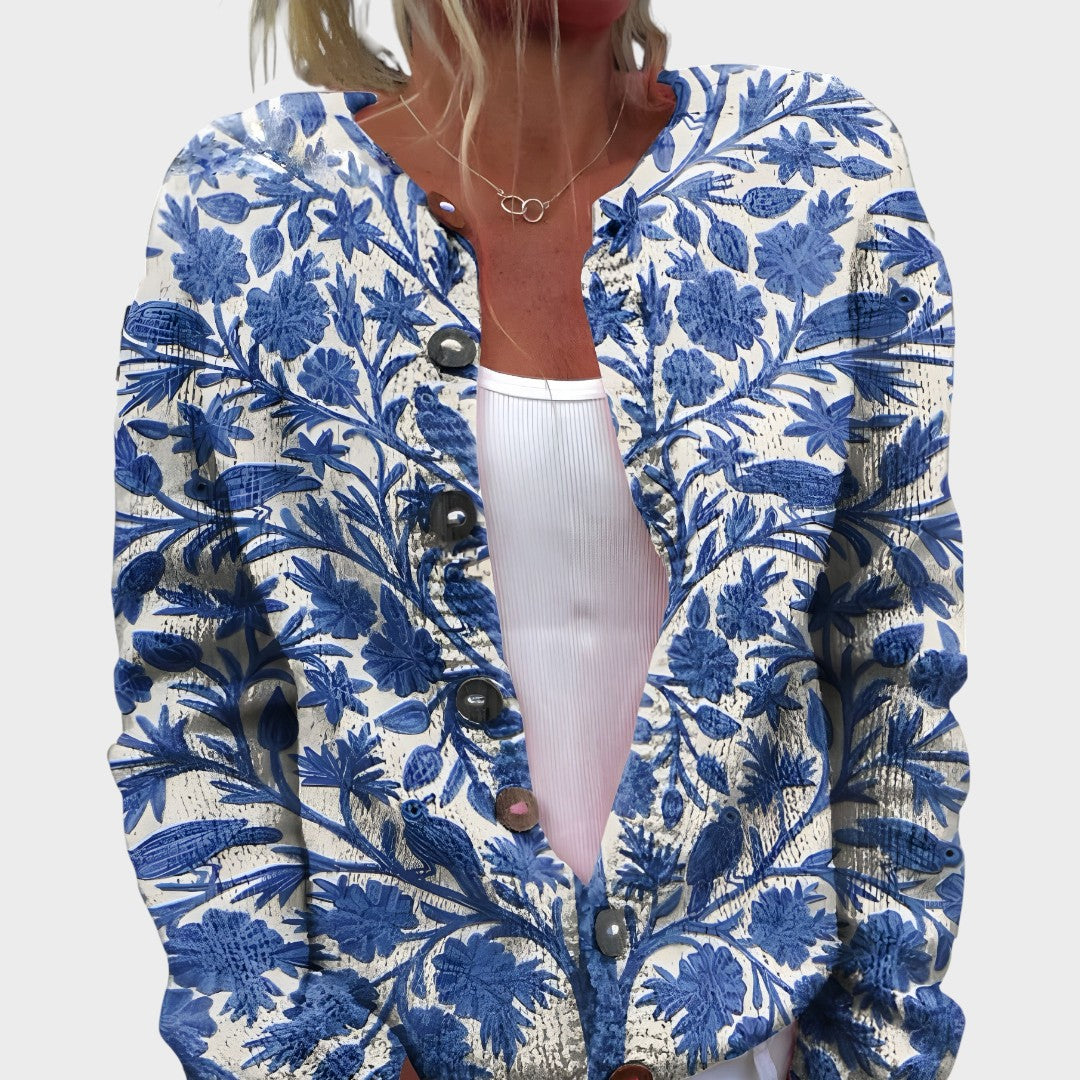 Benedita – Blommig cardigan för hösten