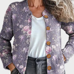 Cloverly™ – Blommig cardigan med knappar