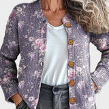 Cloverly™ – Blommig cardigan med knappar
