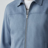 Chaqueta de Ante Azul Claro para Hombres – Elegante y Universal para el Día a Día