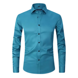 Camisa stretch antiarrugas de algodón premium para Hombre – Blanco