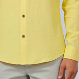Camisa de lino Mónaco – Amarillo claro
