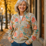 Erika™ | Cardigan med vintage-blommor