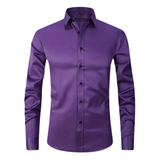 Camisa stretch antiarrugas de algodón premium para Hombre – Blanco