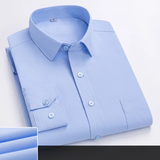 Camisa de oficina de algodón premium para Hombre – Azul Claro