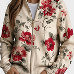 Wilhelmine – Rosa cardigan med vintageblommor