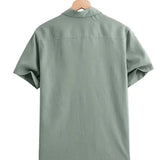 Camisa casual de manga corta de algodón para Hombre