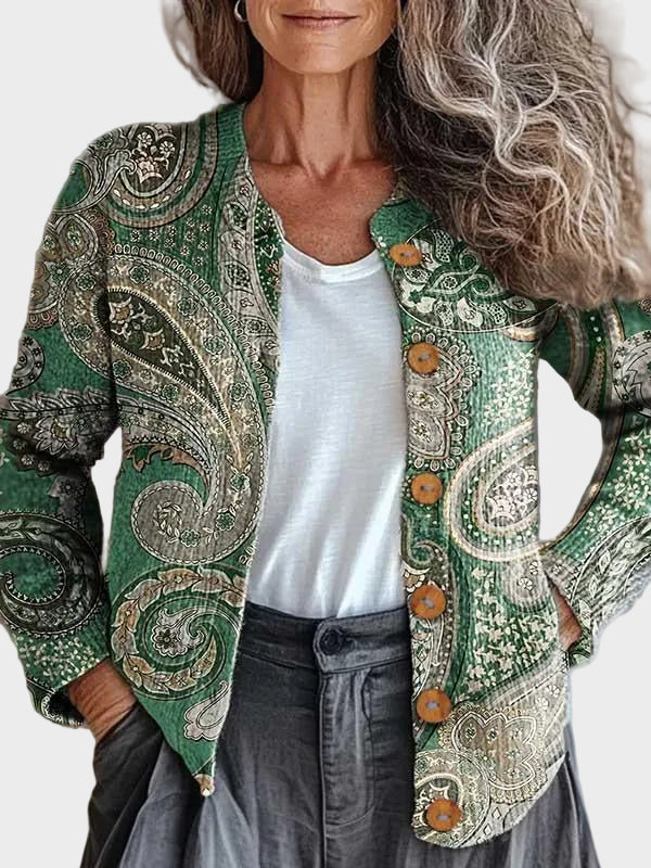 Lavanya™ – Cardigan med paisleymönster