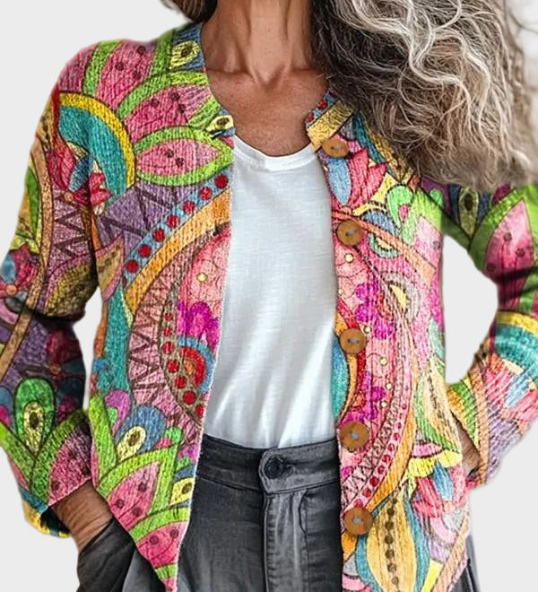 Ivanka™ – Cardigan med konstnärligt mönster