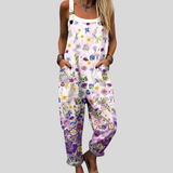Latzhose med Vilda Blommor Lila