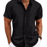 Camisa Intemporal de manga corta en algodón premium para Hombre