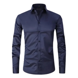 Camisa stretch antiarrugas de algodón premium para Hombre – Blanco