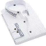 Camisa de estampado marino de algodón premium para Hombre