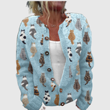 Charlotte™ | Cardigan med katttryck