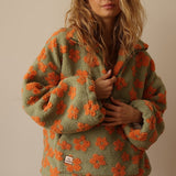 Daisy™ | Blommig tröja i teddyfleece