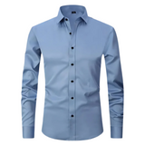 Camisa stretch antiarrugas de algodón premium para Hombre – Blanco