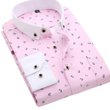 Camisa de estampado marino de algodón premium para Hombre