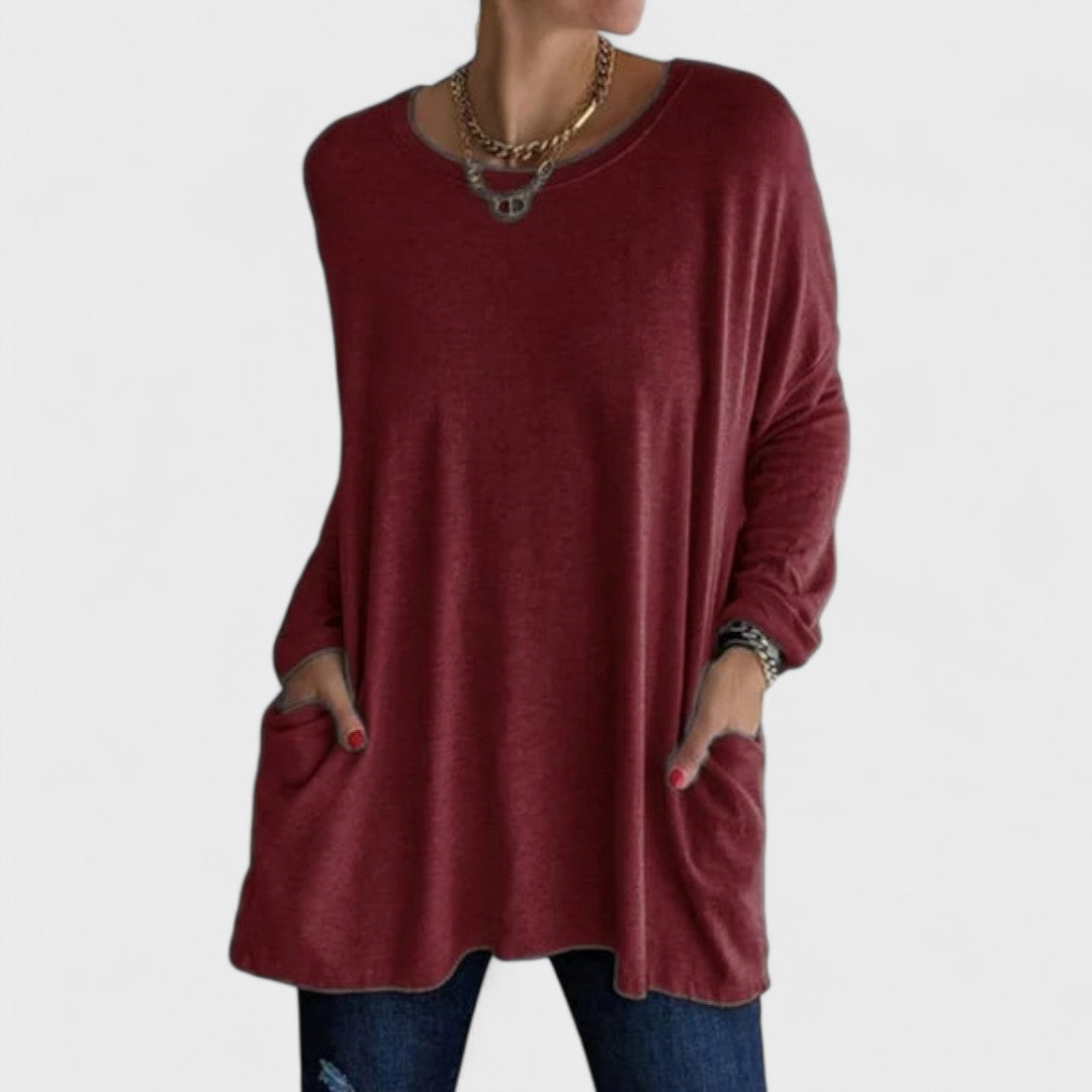 Mira – Ledig oversize topp – bild 8
