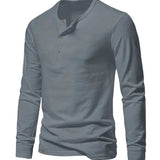 Camisa estilo Henley de algodón premium para Hombre