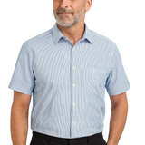 Camisa Atemporal de manga corta en algodón premium para Hombre – Azul