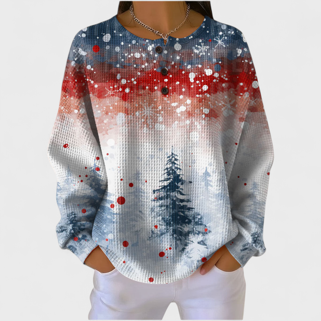 Jasmijn – Jultröja med granmotiv