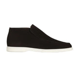 Mocasines de Ante para Hombres – Estilo Slip-On Chukka, Suela Plana – Negro