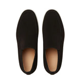 Mocasines de Ante para Hombres – Estilo Slip-On Chukka, Suela Plana – Negro
