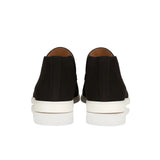 Mocasines de Ante para Hombres – Estilo Slip-On Chukka, Suela Plana – Negro