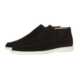 Mocasines de Ante para Hombres – Estilo Slip-On Chukka, Suela Plana – Negro