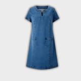 Julia | Stilig denimklänning med ficka