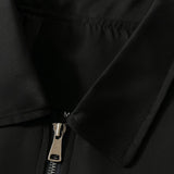 Chaqueta de Twill Ligero para Hombres – Negra – Corte Regular
