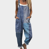 Boho-Byxor Blå med Patchwork