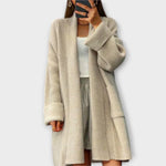 Euphemia – Lång flätstickad cardigan