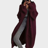 Piper – Lång flätstickad cardigan