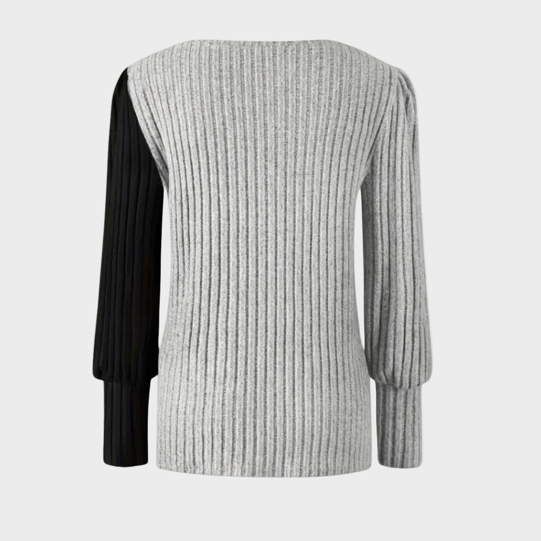 Kaia – Elegant stickad tröja med knappar – bild 6