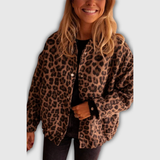Rosalind | Leopardmönstrad jacka med knappar