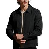 Chaqueta de Twill Ligero para Hombres – Gris Oscuro – Corte Regular